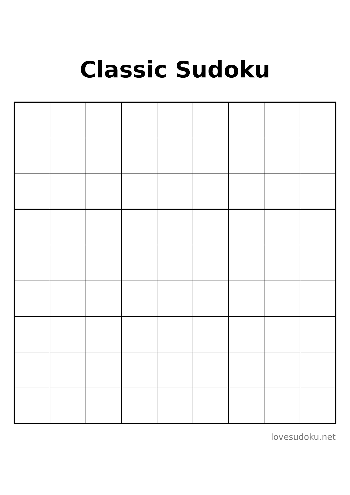 sudoku grid printable